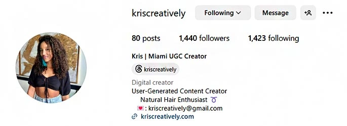 Female User-Generated Content Creator Miami