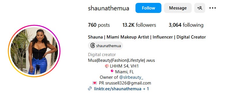 Female beauty influencers in miami