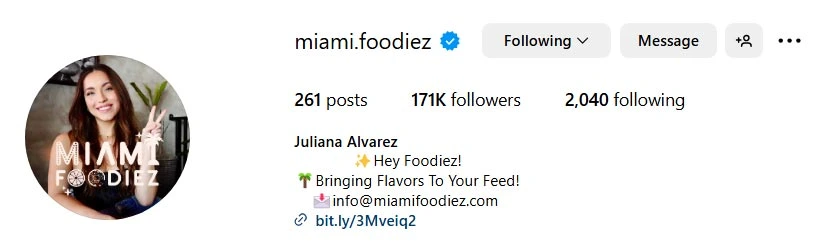 biggest miami food influencers