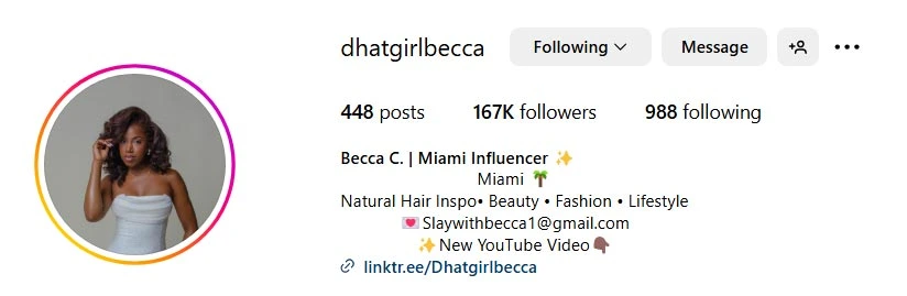 black beauty influencers in miami